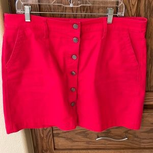 J. Crew Mercantile Red Skirt Size 14